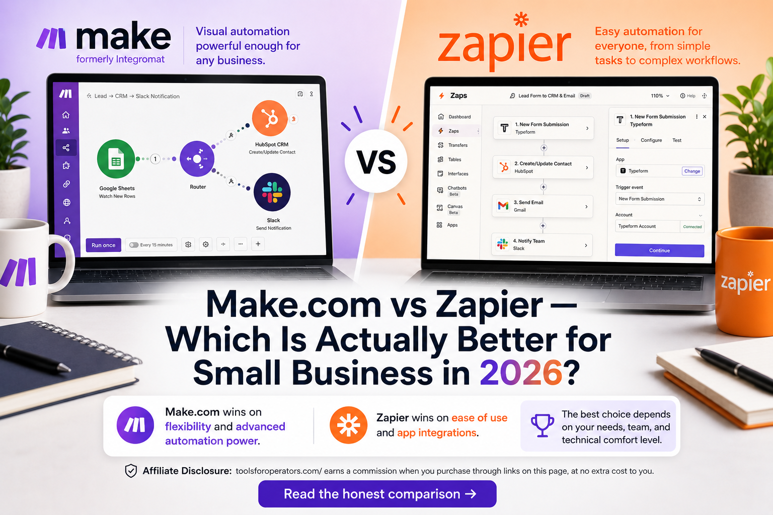 Make.com vs Zapier
