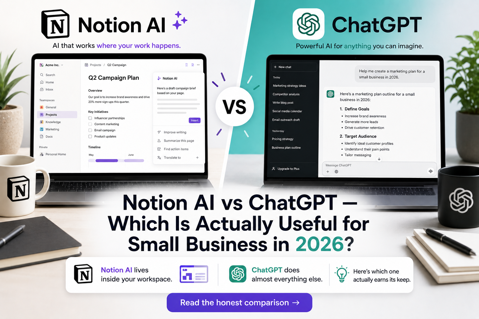 Notion AI vs ChatGPT