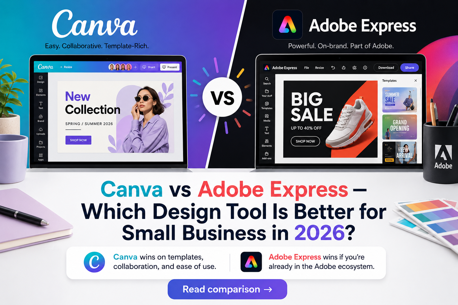 Canva vs Adobe Express
